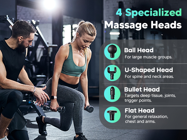 4 massage gun heads