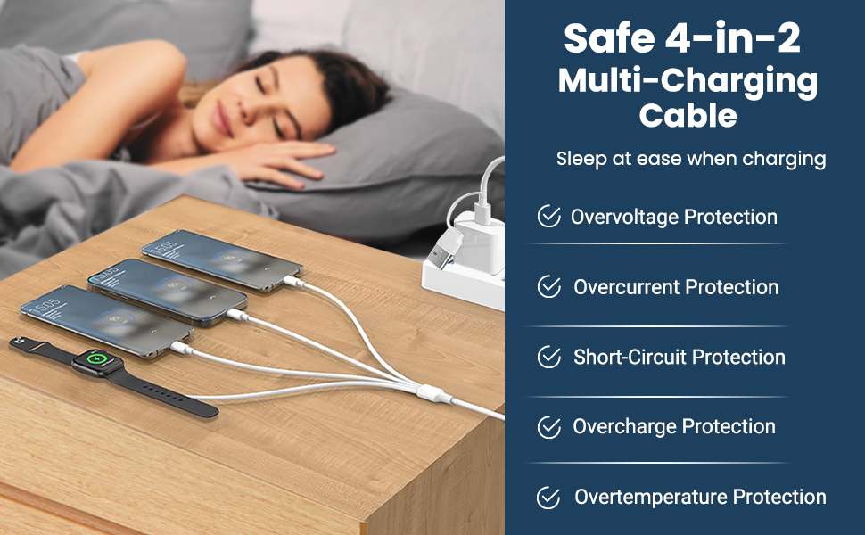 Protections from overvoltage, overcurrent, short-circuit, overcharge and overtemperature