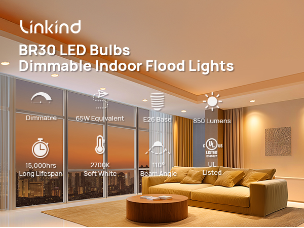 BR30 led light bulbs dimmable