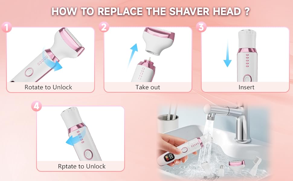 Electric Razor Shavers for Women 5 in 1 Electric Shaver for Women