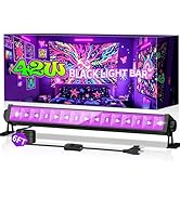 THECHAM 42W LED Black Light Bar, Blacklight Bar with 6ft Cord+Plug+Switch, Black Lights for Glow ...