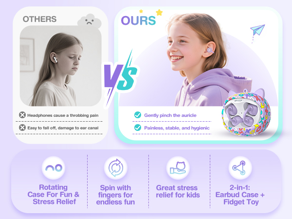 kids earbuds open ear earbuds clip on earbuds bluetooth headphones for kids headphones wireless