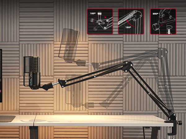 foldable arm stand mic kit