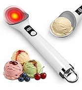 Vabaso Heated Ice Cream Scoop Rechargeable, Electric Ice Cream Scooper with LED Display, Dishwash...