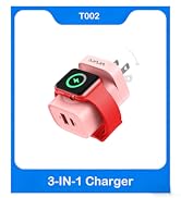 VRURC Charger for iPhone &amp; Apple Watch, 20W USB C Fast Charging Block, 3-in-1 Compact Travel Adap...