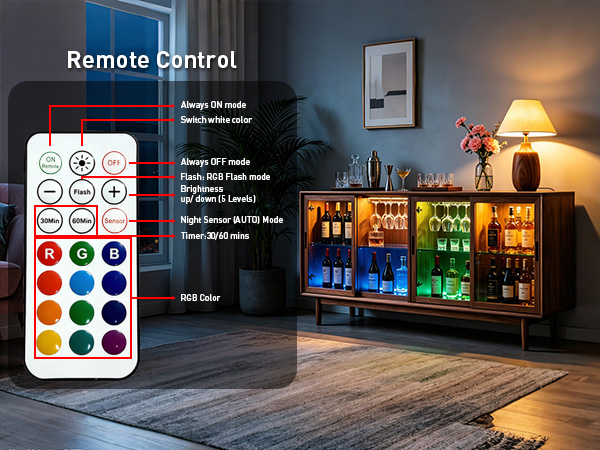remote control under cabinet lights