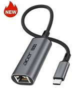 Text reads "NEW". USB-C to VGA adapter with gray aluminum cylindrical body, black curved connector cable, and triangular metal bracket attachment.