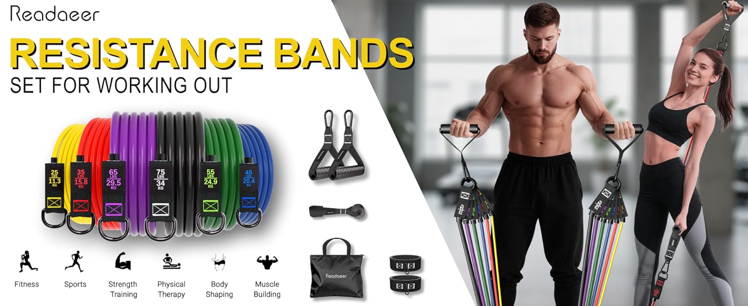 300 LBS Exercise Bands for Working Out