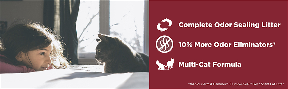 Complete Odor Sealing Litter, 10% More Odor Eliminators*, &amp; Multi-Cat Formula