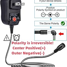 ac dc adapter 3V 4.5V 5V 6V 7.5V 9V 12V power supply