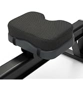 Memory Foam Rowing Machine Seat Cushion - Anti-Slip with Straps - Tailbone Pain Relief Pad Compat...