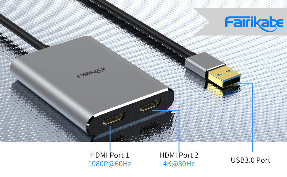 usb 3.0 to hdmi adapter, usb to dual hdmi adapter for 2 monitor