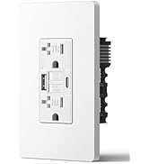 DEWENWILS 20A GFCI Outlet with 4.8A/24W USB-A & USB-C Ports, 30S Self-Test GFCI Electrical Outlet...
