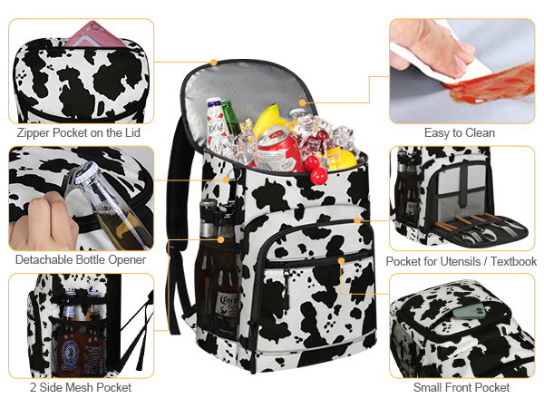 multiple pockets cooler backpack