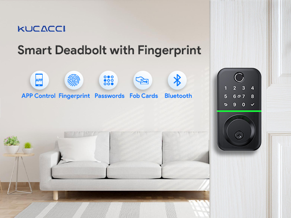 KUCACCI Smart Deadbolt with Fingerprint