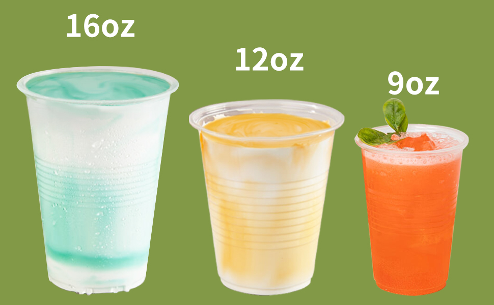 9 oz clear plastic cups