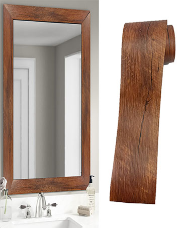 Oak wood grain border