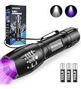 MOWETOO UV Flashlight, Portable Blacklight Flashlight, LED Torch with White and Ultraviolet Light...