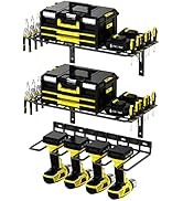 ENONCI Power Tool Organizer Wall Mount, Adjustable Design Garage Organization, Garage Storage Dri...