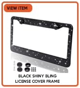 Shiny bling license cover frame
