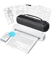 ETIKEZ D90E Inkless Portable Printer for Travel, Supports 8.5 x 11 Inch Thermal Paper Wireless Th...