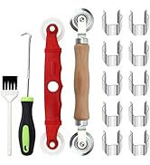 14 Pcs Screen Rolling for Flat Spline, Windspeed Window Screen Door Repair Kit 3Pcs Screen Roller...