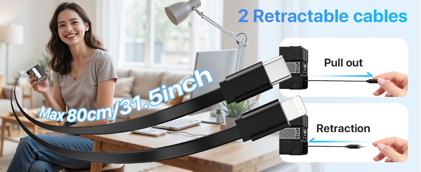 retractable phone charger