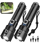 Rechargeable Flashlights High Lumens, 990,000 Lumen Super Bright Led Flashlight with 5 Modes &amp; 12...