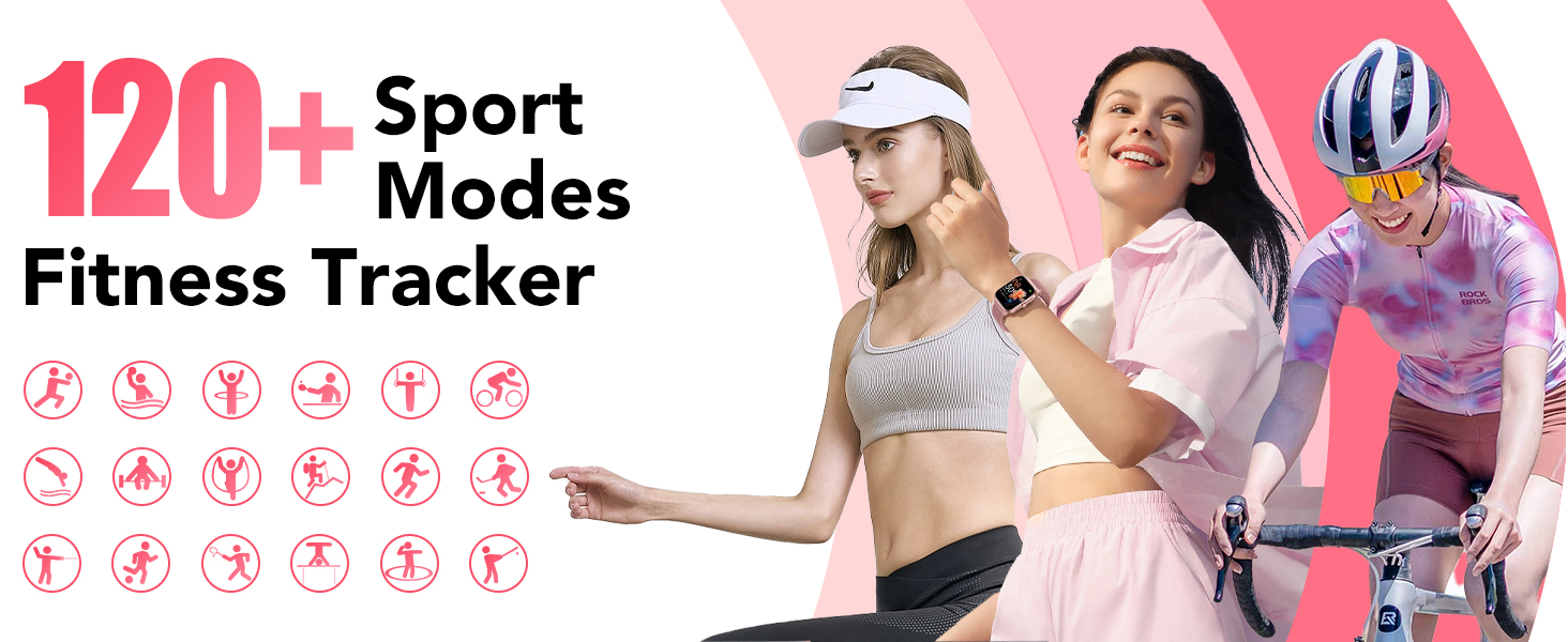 fitness watch for women with 120+ sports modes and activity tracker,compatible with iphone android