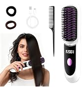 Ameilika Cordless Hair Straightener Brush Pro for Short Hair, 3 Speed Temp with LED Display, Fast...