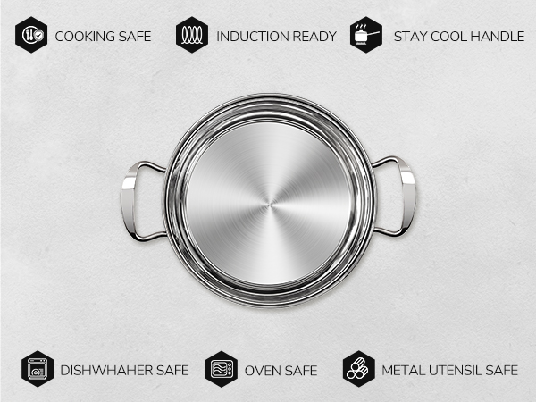 2 Quart Tri-ply Stainless Steel Stockpot