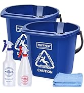 Matthew Cleaning 4.2 Gallon Mop Bucket, Heavy Duty Plastic Cleaning Bucket with Built-in Pour Spo...