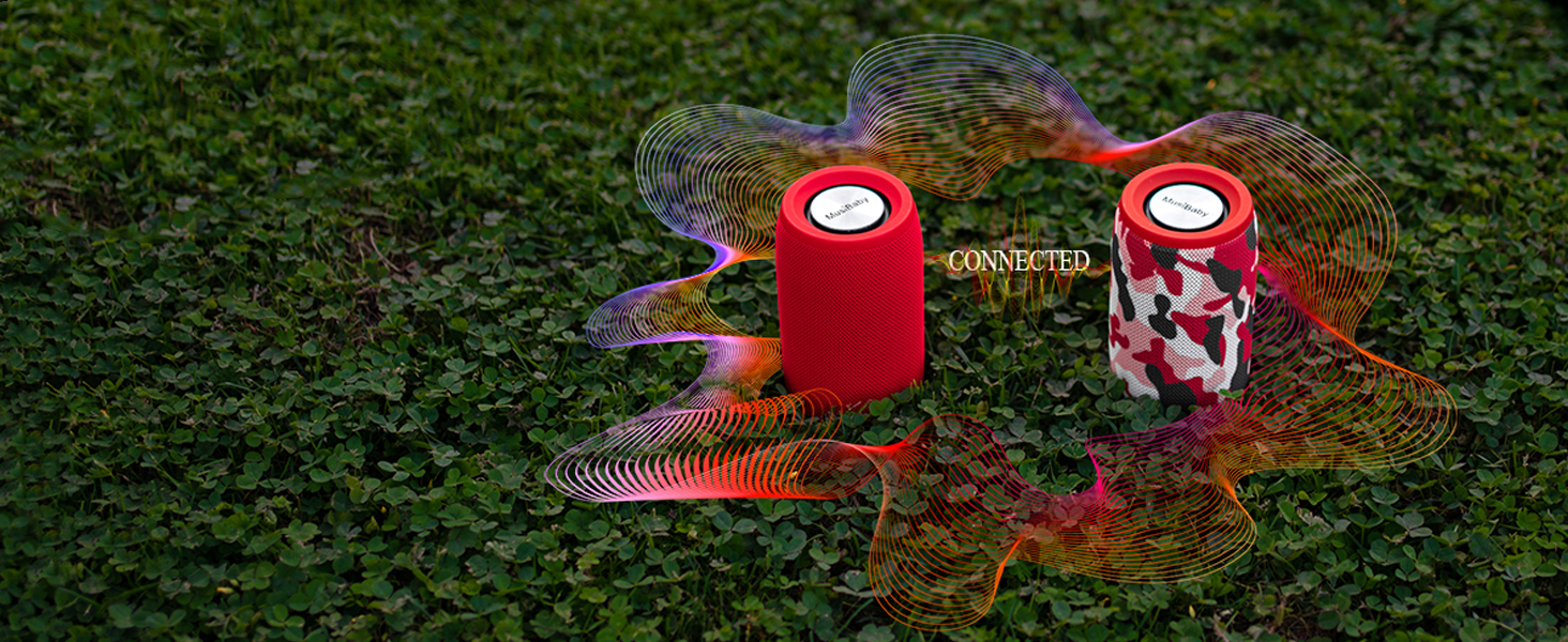 tws bluetooth speakers dual setup stereo sound portable design musibaby m68 full bass outdoor use