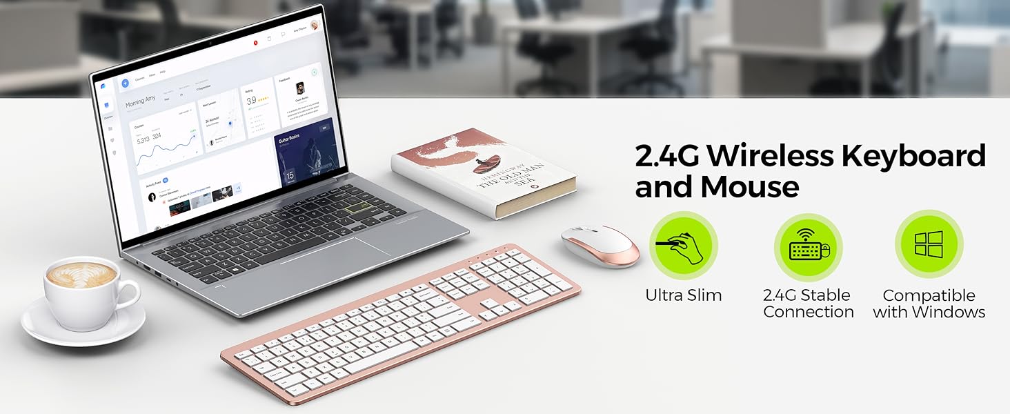 full size keyboard and mouse