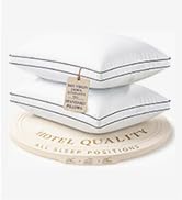 Lane Linen Gusetted hotel luxury bed pillows - set of 2