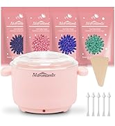 Waxing Kit -Silicone Wax Warmer for Hair Removal with 4 Packs of Hard Wax Beads, Portable Electri...