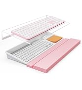 3 in 1 Keyboard Stand w/Wrist Rest and Storage Tray - Klearlook [Ultra Comfortable] PU Leather Wr...