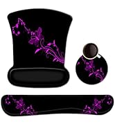 RICHEN Keyboard Wrist Rest Pad and Mouse Wrist Rest Support Mouse Pad Set,Durable &amp; Comfortable &amp;...