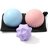 HODEMI Massage Ball Set for Deep Tissue, 3 Pieces, Lacrosse Ball Massage Ball, Silicone Manual Ma...