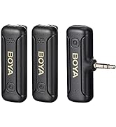 BOYA Wireless Lavalier Microphones for Cameras DSLR Camcorder Plug Play Mini Noise Cancellation C...