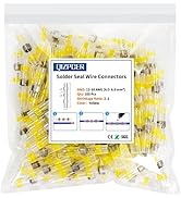 100Pcs Waterproof Solder Seal Wire Connectors, 12-10 Gauge Yellow Heat Shrink Butt Connectors for...
