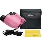 Barska Colorado 10x25 Compact Binoculars – Lightweight Pink Binoculars with BK-7 Porro Prisms, Fu...