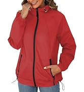 Avoogue Rain Jacket for Women Waterproof Lightweight Windbreaker Jacket with Hood Packable Rainco...
