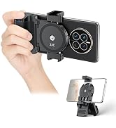 JJC Phone Camera Grip with Wireless Remote, Smartphone Remote Grip Handle with Adjustable Phone C...