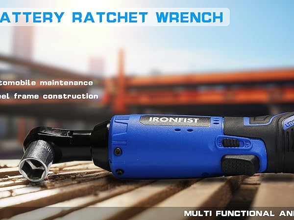 Cordless electric ratchet wrench battery lithium 12V driver set sockets