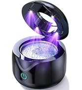 CXRUY Ultrasonic Retainer Cleaner - UV Dental Cleaning Pod Night Guard Cleaner for Dentures, Alig...