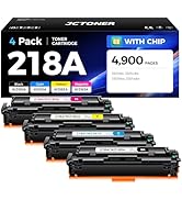 218A Toner Cartridge Set (with chip 4-Pack) Replacement for HP 218A W2180A W2181A W2182A W2183A 2...