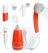 SPACEREST Portable Shower for Camping, 4400mAh Electric Portable Camping Shower with USB C Adapte...