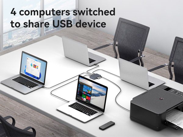 4×4 usb switcher with remote usb switcher 4 pc usb switch selector