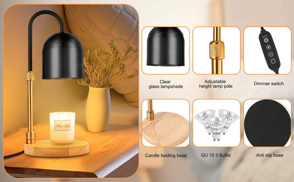 Candle Warmer Lamp black